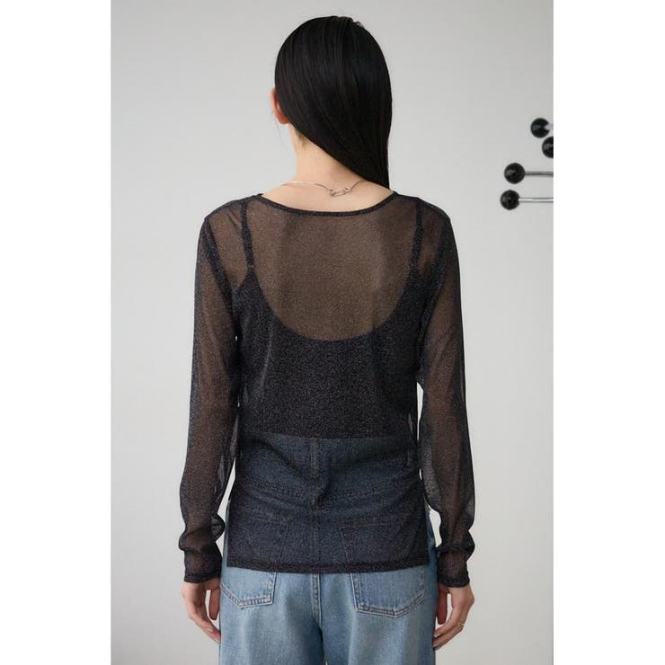 シアーラメ長袖トップス | AZUL BY MOUSSY | 詳細画像6 