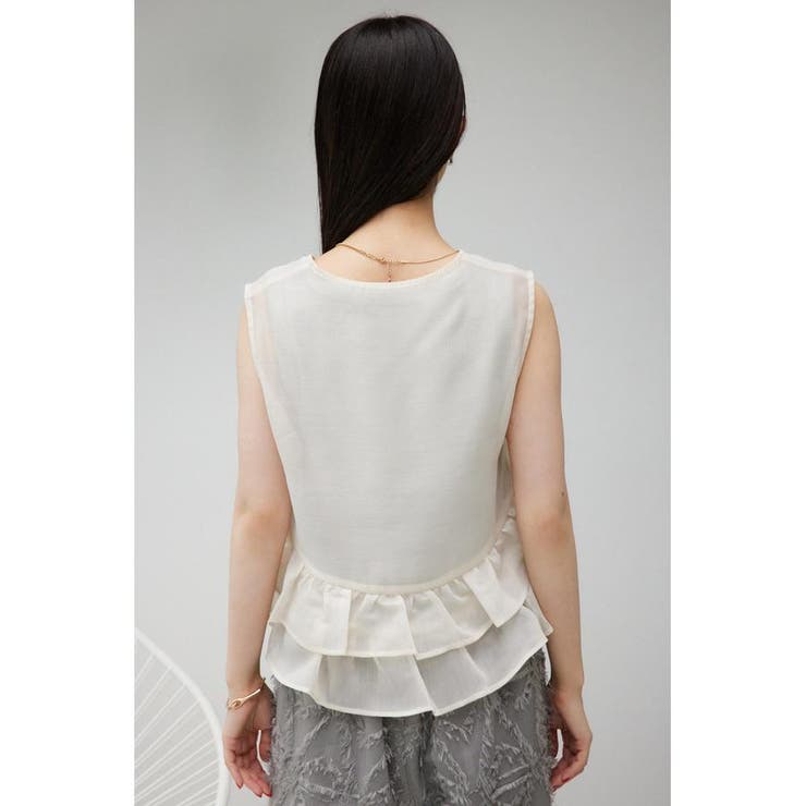 オーガンジーフリルベスト | AZUL BY MOUSSY | 詳細画像7 