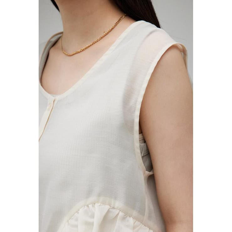 オーガンジーフリルベスト | AZUL BY MOUSSY | 詳細画像9 