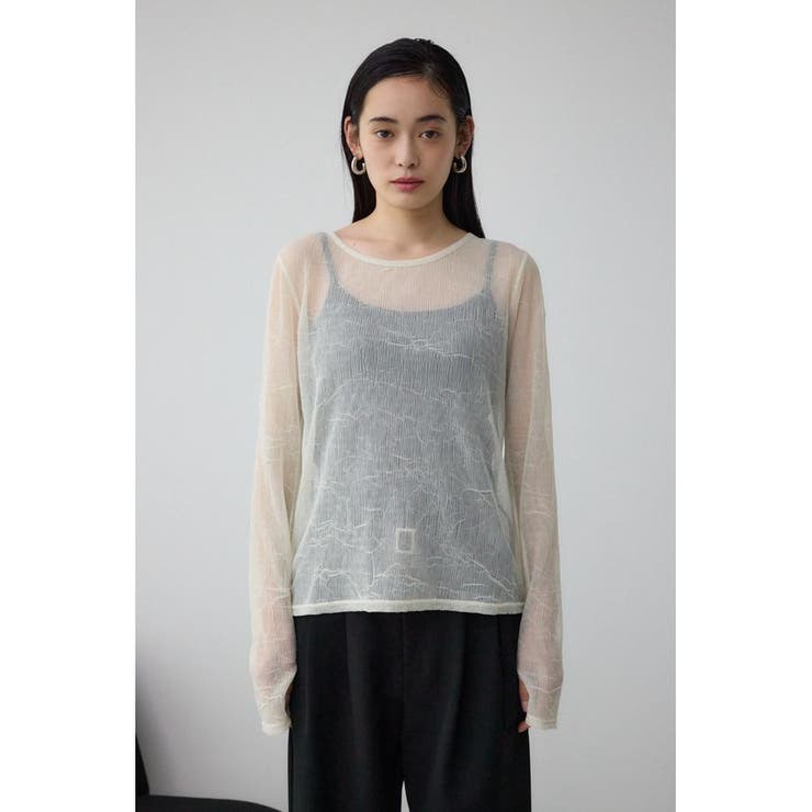 シュリンクチュールトップス | AZUL BY MOUSSY | 詳細画像4 