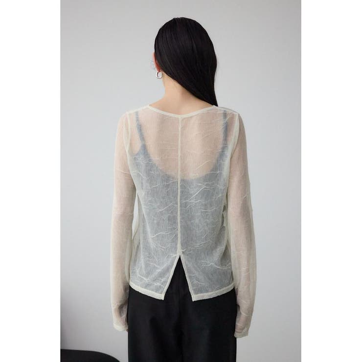 シュリンクチュールトップス | AZUL BY MOUSSY | 詳細画像6 