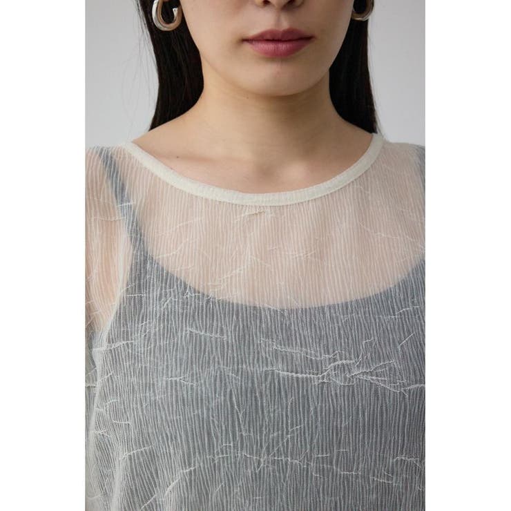 シュリンクチュールトップス | AZUL BY MOUSSY | 詳細画像7 