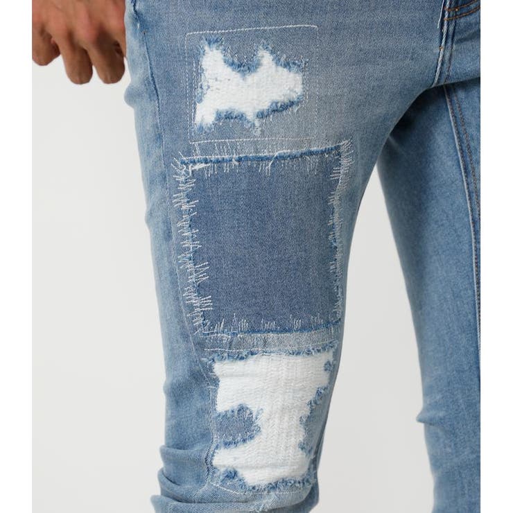 CUTTING DAMAGE DENIM SKINNY[品番：AZLW0018484]｜AZUL BY