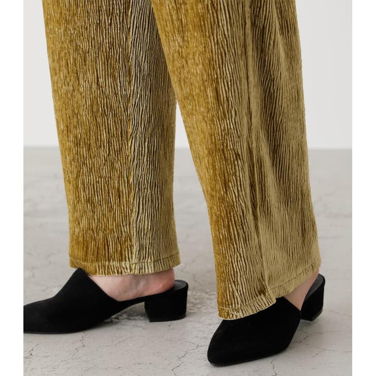 SHINY VELOR WIDE PANTS[品番：AZLW0018280]｜AZUL BY MOUSSY