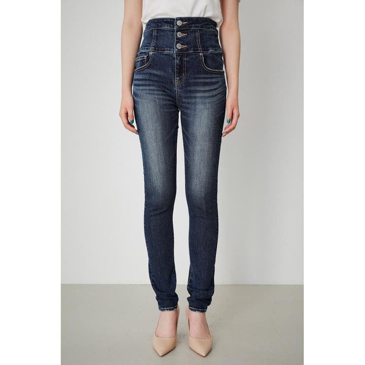 HI-WAIST BUTTON DENIM SKINNYⅡ[品番：AZLW0020116]｜AZUL BY
