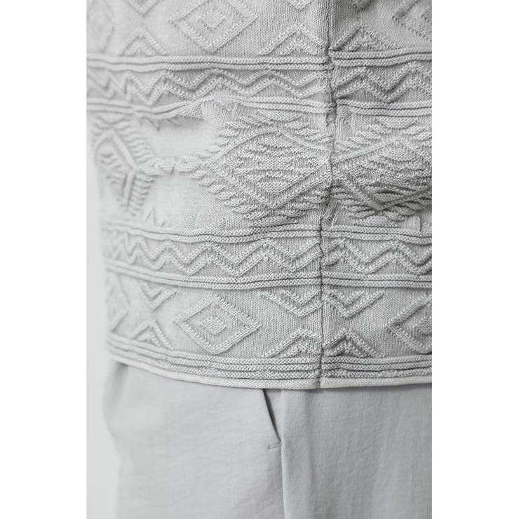 IKAT PATTERN JACQUARD KNIT | AZUL BY MOUSSY | 詳細画像30 