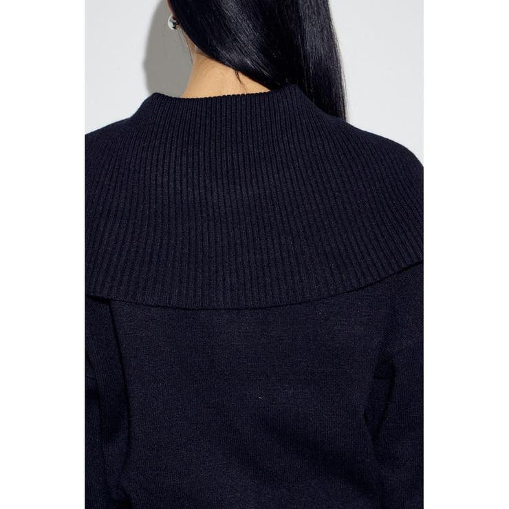 ダブルジップビッグカラーニット | AZUL BY MOUSSY | 詳細画像20 
