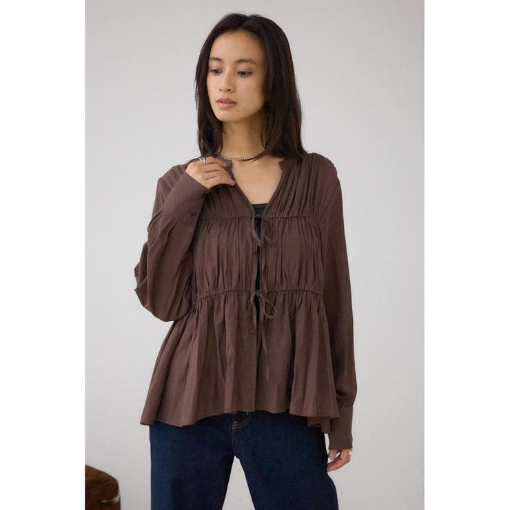 フロントリボン長袖シャツカーディガン | AZUL BY MOUSSY | 詳細画像23 