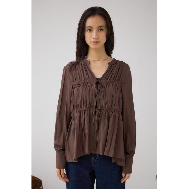 フロントリボン長袖シャツカーディガン | AZUL BY MOUSSY | 詳細画像25 