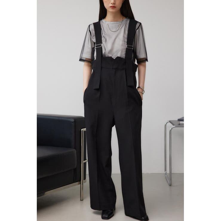 リネンライクワイドハイウエストサロペット | AZUL BY MOUSSY | 詳細画像14 