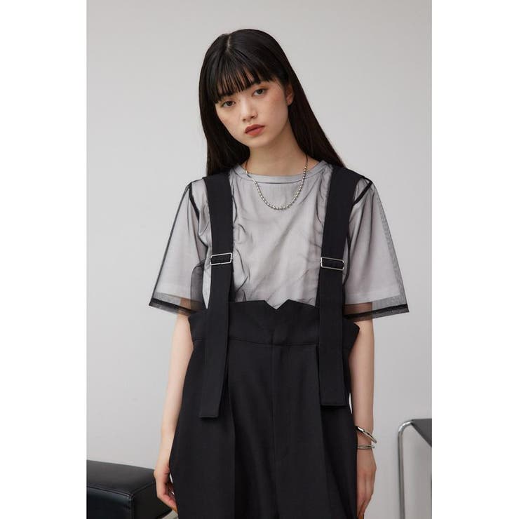 リネンライクワイドハイウエストサロペット | AZUL BY MOUSSY | 詳細画像15 