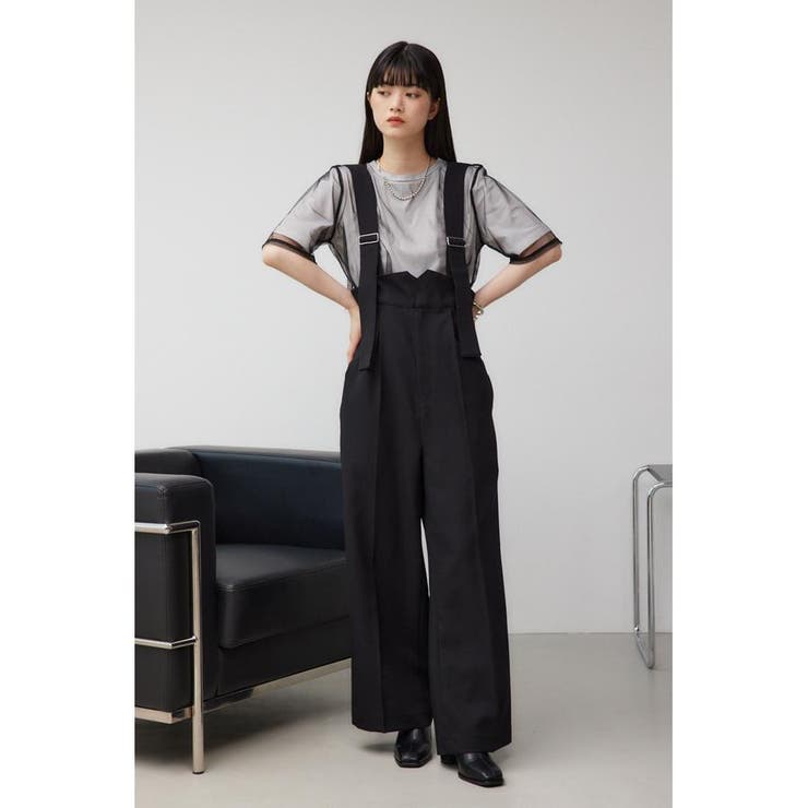 リネンライクワイドハイウエストサロペット | AZUL BY MOUSSY | 詳細画像17 