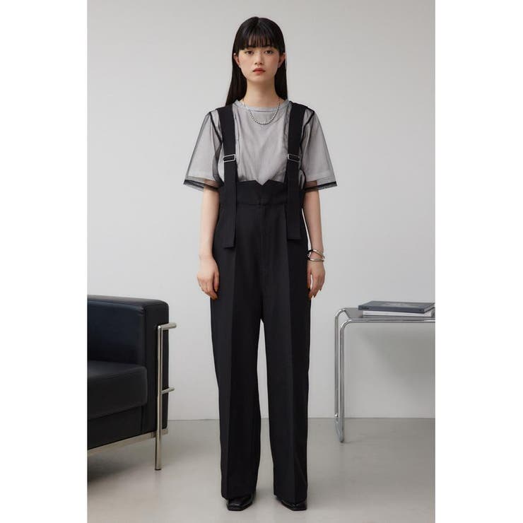 リネンライクワイドハイウエストサロペット | AZUL BY MOUSSY | 詳細画像18 