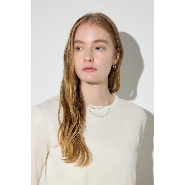 カシミヤミックスクルーネックニット | AZUL BY MOUSSY | 詳細画像3 