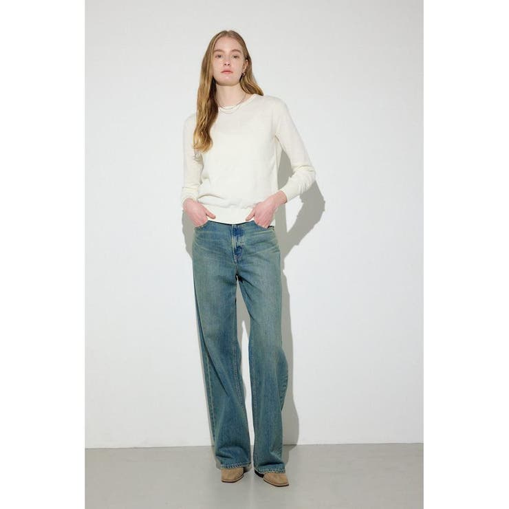 カシミヤミックスクルーネックニット | AZUL BY MOUSSY | 詳細画像4 