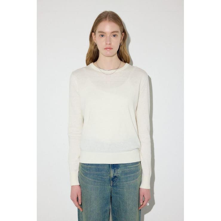 カシミヤミックスクルーネックニット | AZUL BY MOUSSY | 詳細画像5 