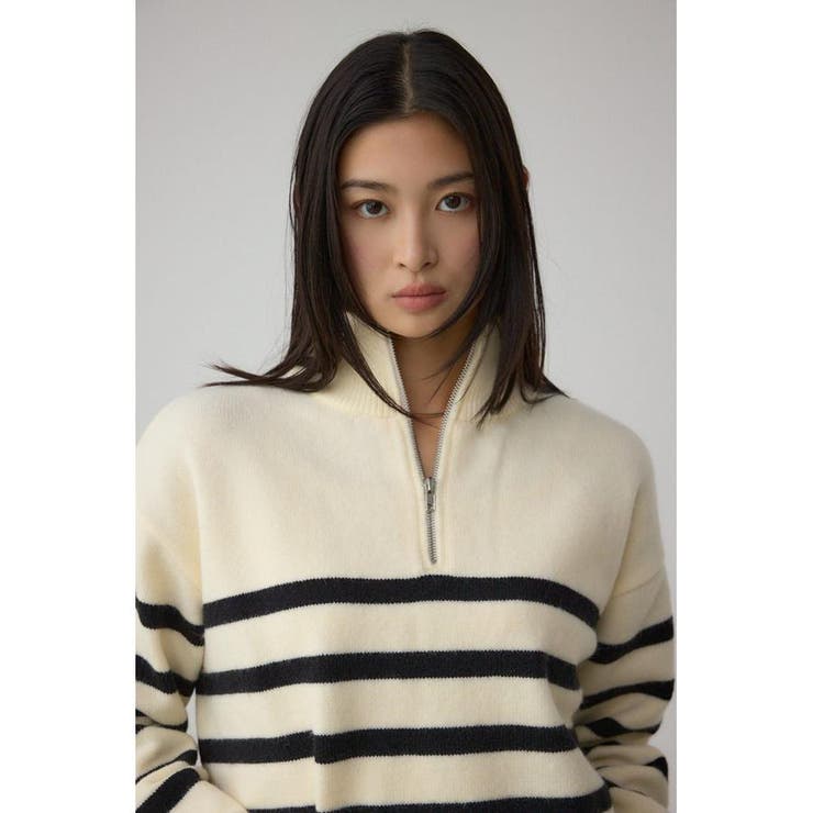 アソートカラーハーフジップニットトップス | AZUL BY MOUSSY | 詳細画像2 