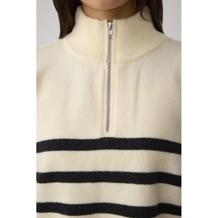 アソートカラーハーフジップニットトップス | AZUL BY MOUSSY | 詳細画像8 