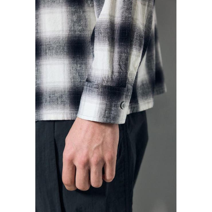 フレンチリネンオンブレーチェックシャツ | AZUL BY MOUSSY | 詳細画像10 