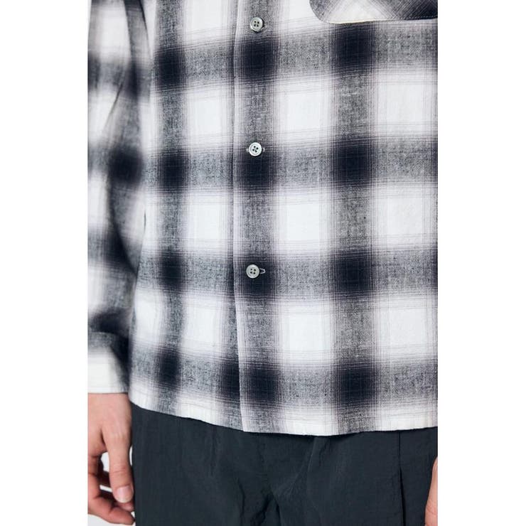 フレンチリネンオンブレーチェックシャツ | AZUL BY MOUSSY | 詳細画像11 