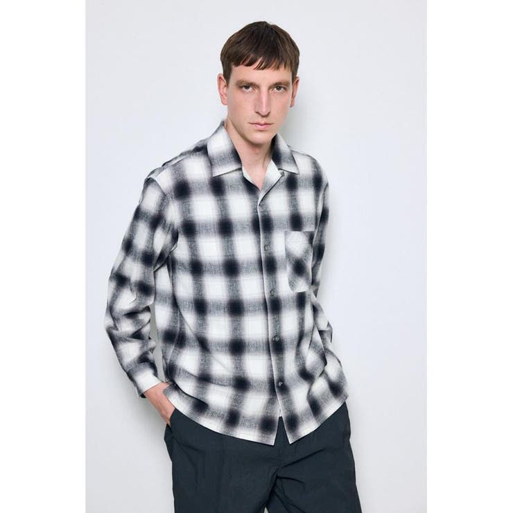 フレンチリネンオンブレーチェックシャツ | AZUL BY MOUSSY | 詳細画像2 