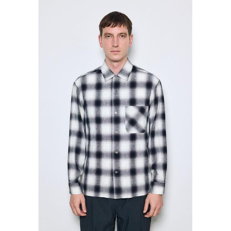 フレンチリネンオンブレーチェックシャツ | AZUL BY MOUSSY | 詳細画像5 