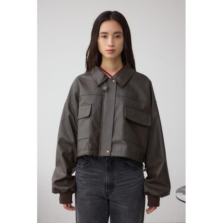 フェイクレザーショートブルゾン | AZUL BY MOUSSY | 詳細画像21 