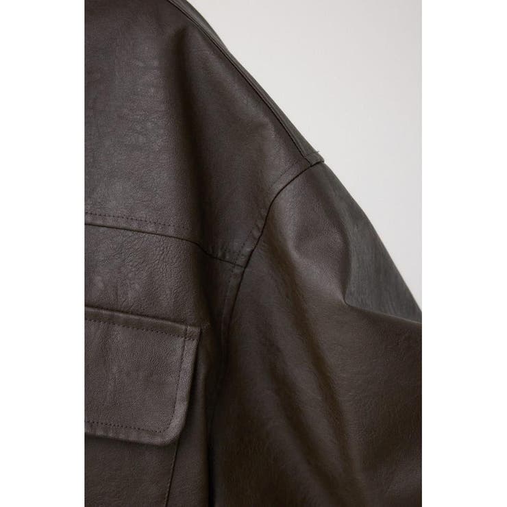 フェイクレザーショートブルゾン | AZUL BY MOUSSY | 詳細画像25 