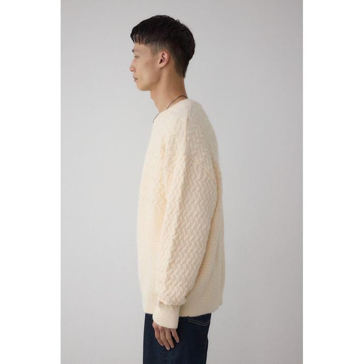 バスケット編み切り替えニットトップス | AZUL BY MOUSSY | 詳細画像6 