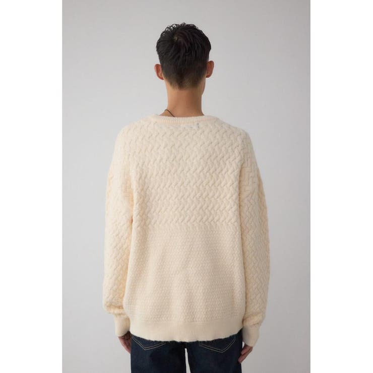 バスケット編み切り替えニットトップス | AZUL BY MOUSSY | 詳細画像7 