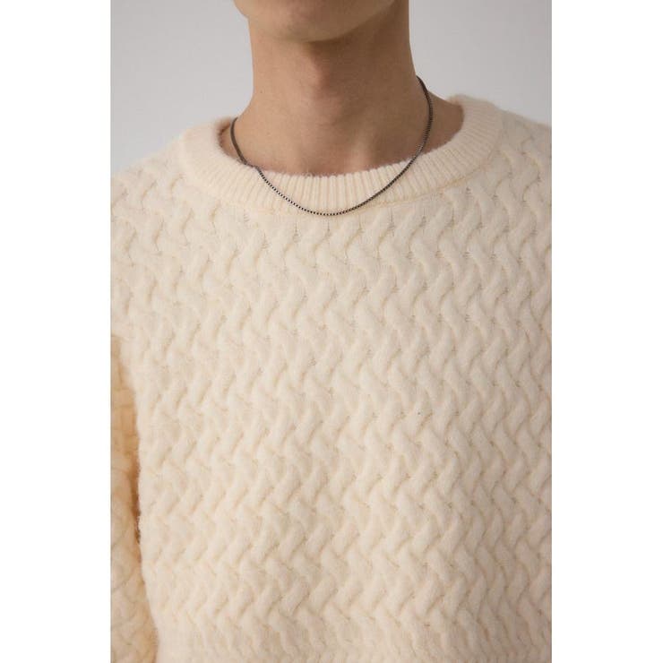 バスケット編み切り替えニットトップス | AZUL BY MOUSSY | 詳細画像8 