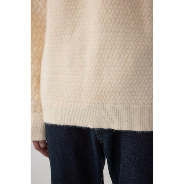 バスケット編み切り替えニットトップス | AZUL BY MOUSSY | 詳細画像11 