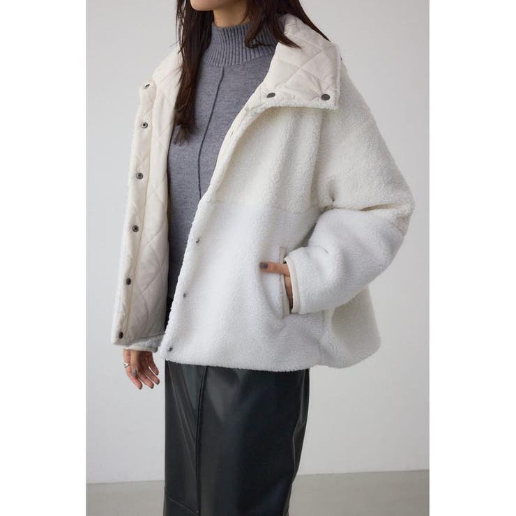 IVOY3 | リバーシブルキルティングボアブルゾン | AZUL BY MOUSSY