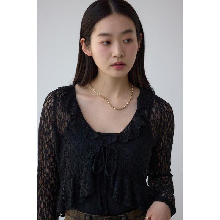 レースフリルカーディガン | AZUL BY MOUSSY | 詳細画像12 
