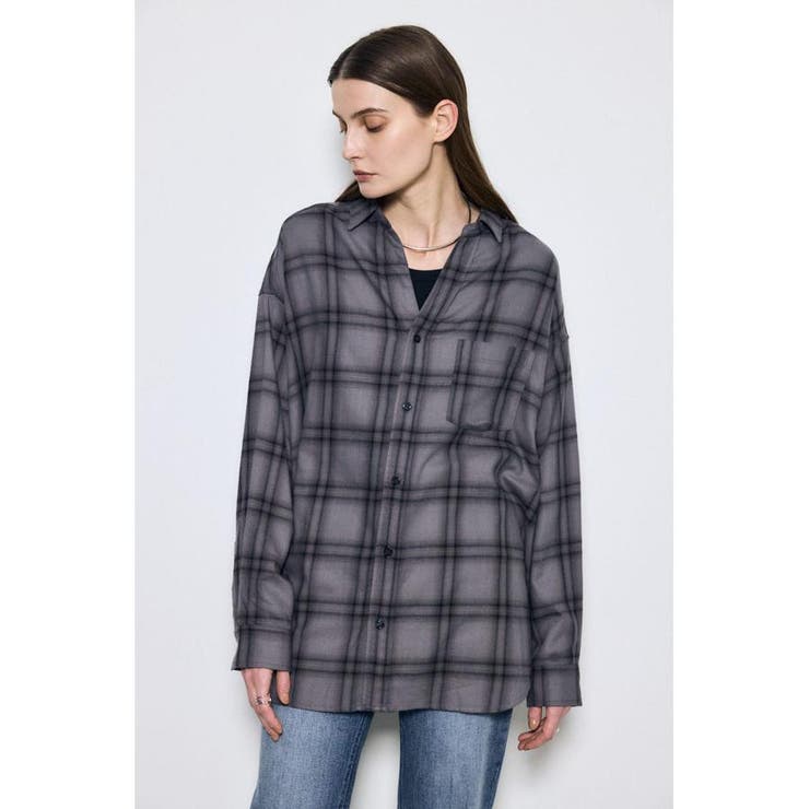 柄BLK5 | アーバンチェックオーバールーズシャツ | AZUL BY MOUSSY