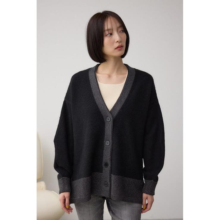 ラメバイカラーニットカーディガン | AZUL BY MOUSSY | 詳細画像14 