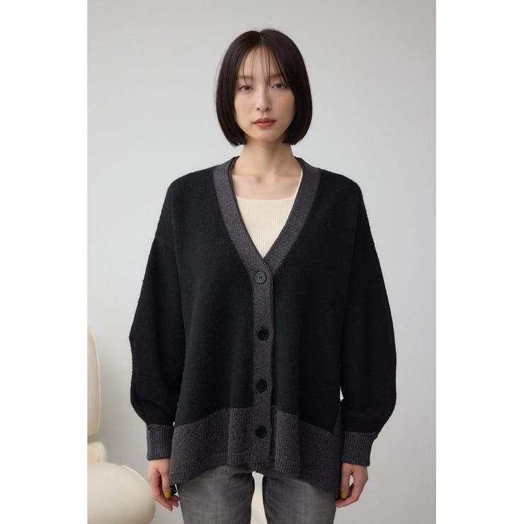 ラメバイカラーニットカーディガン | AZUL BY MOUSSY | 詳細画像16 