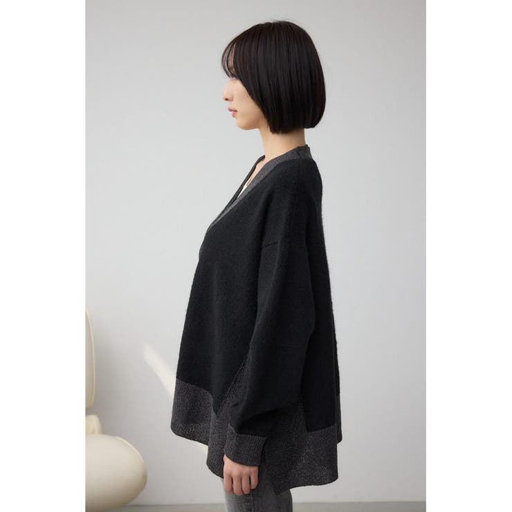 ラメバイカラーニットカーディガン | AZUL BY MOUSSY | 詳細画像17 