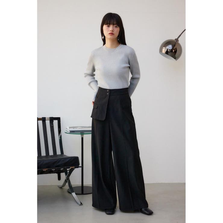 フロントフラップスラックスパンツ | AZUL BY MOUSSY | 詳細画像4 