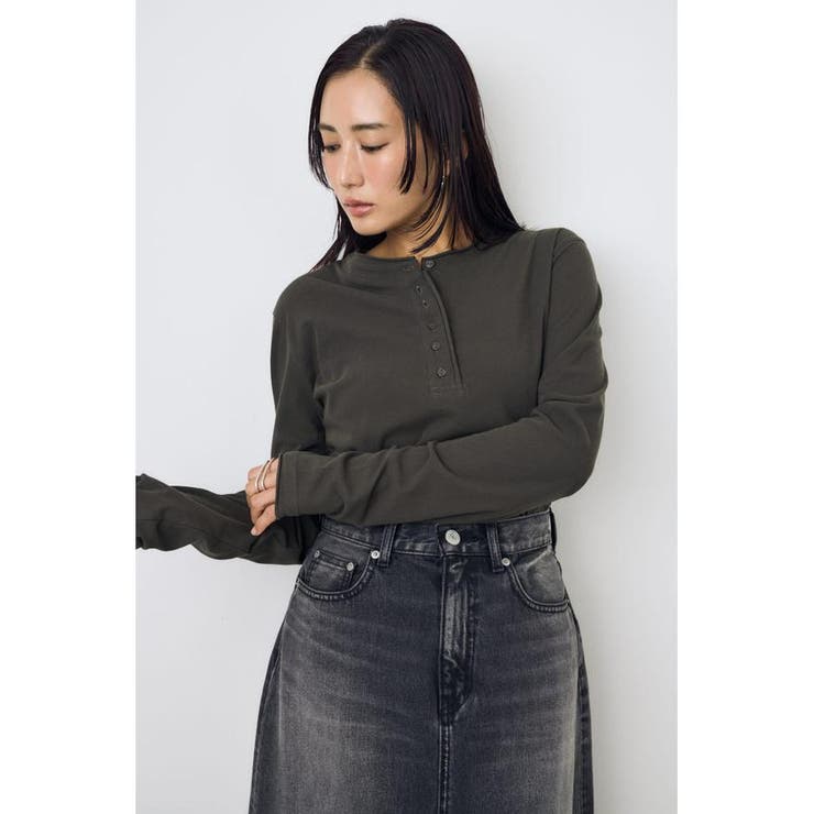ドライタッチ ヘンリーネックトップス | AZUL BY MOUSSY | 詳細画像9 