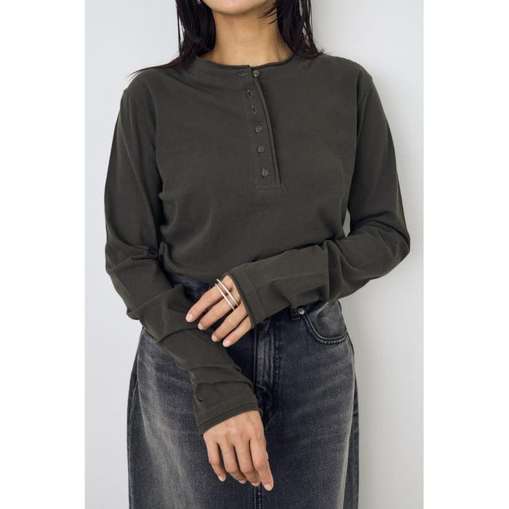 ドライタッチ ヘンリーネックトップス | AZUL BY MOUSSY | 詳細画像10 
