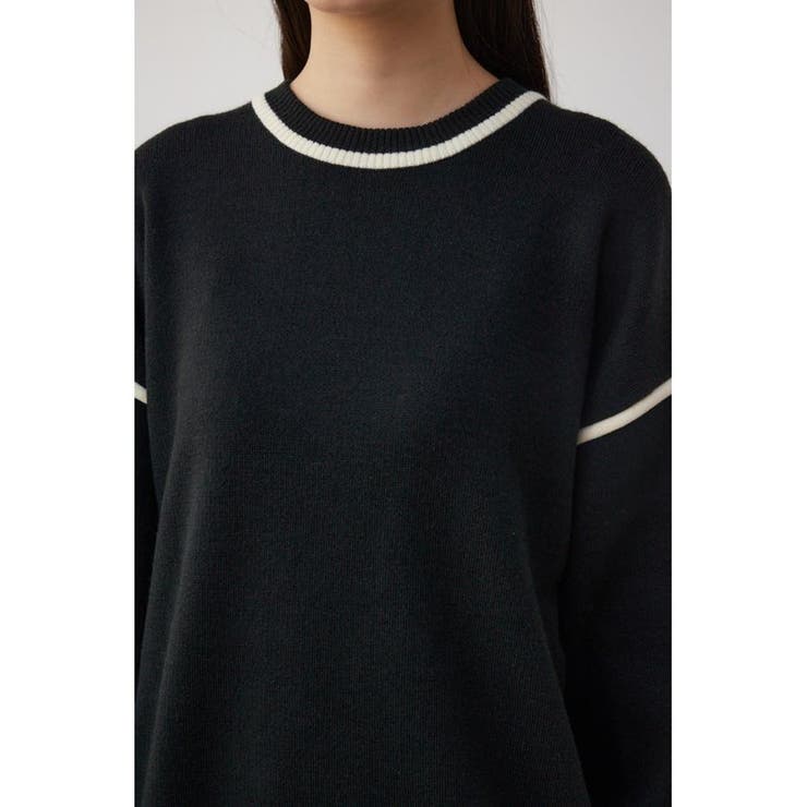 配色クルーネックニットトップス | AZUL BY MOUSSY | 詳細画像8 