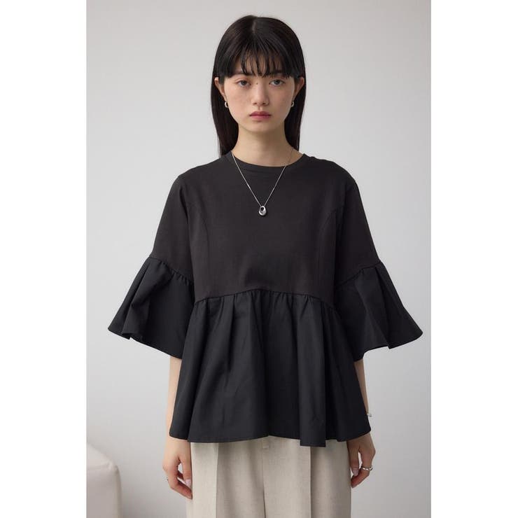 タックスリーブ半袖デザインカットトップス | AZUL BY MOUSSY | 詳細画像13 