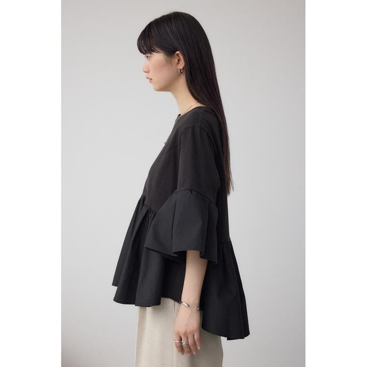 タックスリーブ半袖デザインカットトップス | AZUL BY MOUSSY | 詳細画像14 