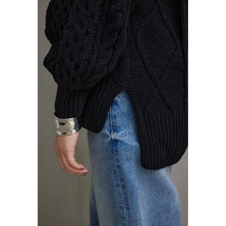 シェニールケーブルVネックニットトップス | AZUL BY MOUSSY | 詳細画像20 