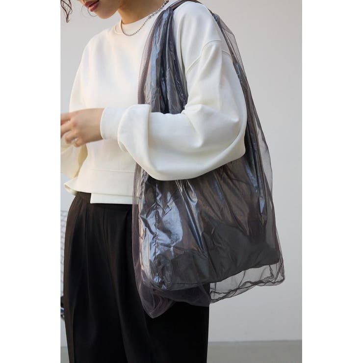 GRY | チュールレイヤードトートバッグ | AZUL BY MOUSSY