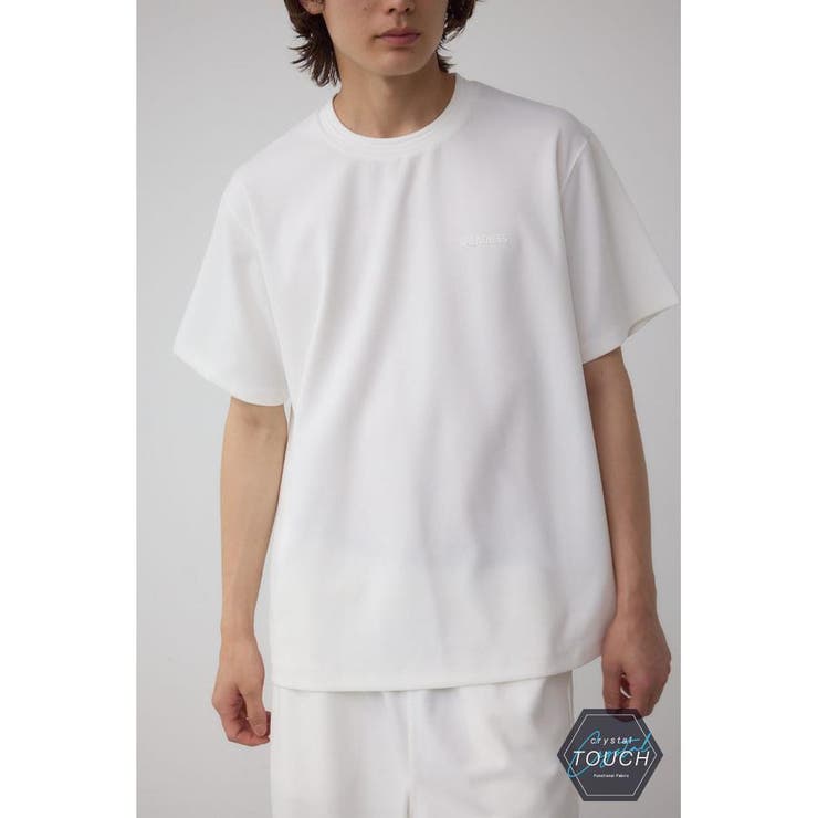 WHT | C/TネックジャガードシリコンネームTシャツ | AZUL BY MOUSSY
