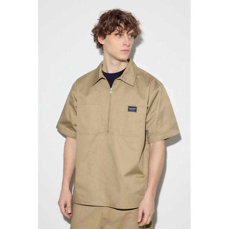 ハーフジップワークシャツ | AZUL BY MOUSSY | 詳細画像13 