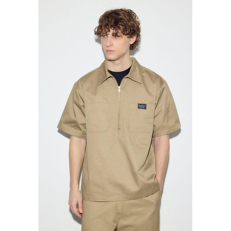 ハーフジップワークシャツ | AZUL BY MOUSSY | 詳細画像14 