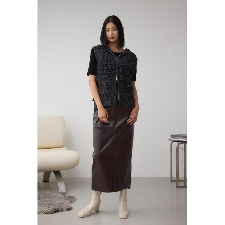 ZIPフーディループニットベスト | AZUL BY MOUSSY | 詳細画像25 
